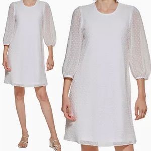 CALVIN KLEIN
Clip-Dot Shift Dress size 6P 6 Petite